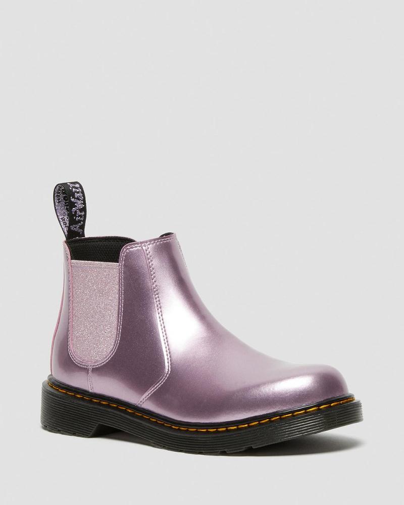 Botines Chelsea Dr Martens Youth 2976 Metallic Niños Rosas | MX 151KOR